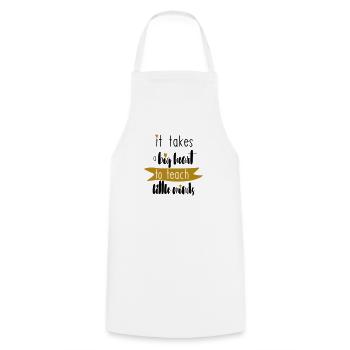 ENSEIGNANT ENSEIGNANT GRAND CŒUR DISANT CADEAU - Tablier de cuisine - blanc - Devant - AI Model Male 185 dark (185cm)