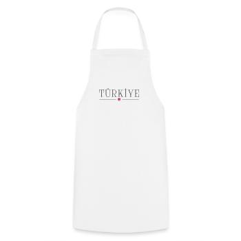 Türkiye Turquie Turquie Ailes et croissant de lune - Tablier de cuisine - blanc - Devant - AI Model Male 185 dark (185cm)