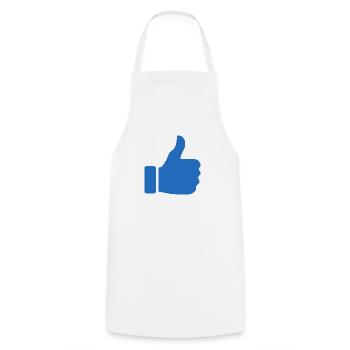 pouces vers le haut - Tablier de cuisine - blanc - Devant - AI Model Male 185 dark (185cm)