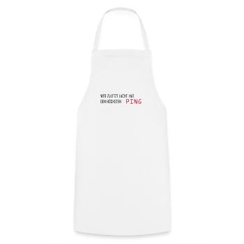 Whoever laughs last has the highest ping computer - Cooking Apron - white - Front - AI Model Male 185 dark (185cm)