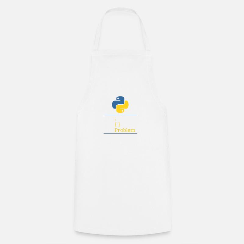 Python no problem - Kochschürze - Weiß