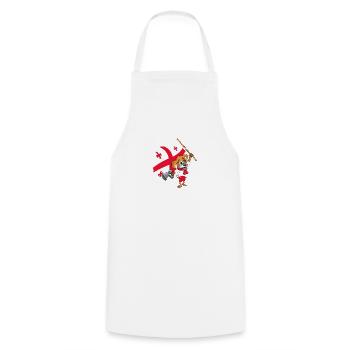 Georgia fan chien - Tablier de cuisine - blanc - Devant - AI Model Male 185 dark (185cm)