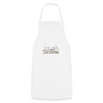 Locomotive - Cooking Apron - white - Front - AI Model Male 185 dark (185cm)