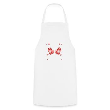 Ugly Christmas Winter Gloves Snowflakes Joy - Cooking Apron - white - Front - AI Model Male 185 dark (185cm)