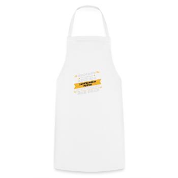 Dental technician professional gift - Cooking Apron - white - Front - AI Model Male 185 dark (185cm)