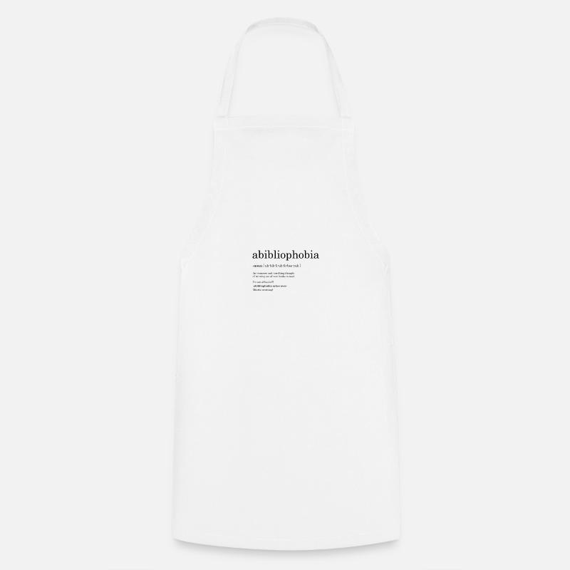 abibliophobia definition - Cooking Apron - white