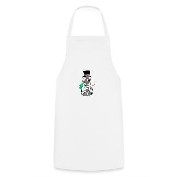 Snowman winter cold snow gift Mr. Snow - Cooking Apron - white - Front - AI Model Male 185 dark (185cm)