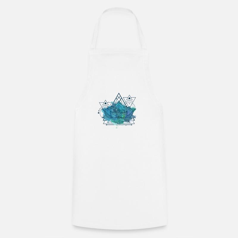 Lotus Triangle - Kochschürze - Weiß
