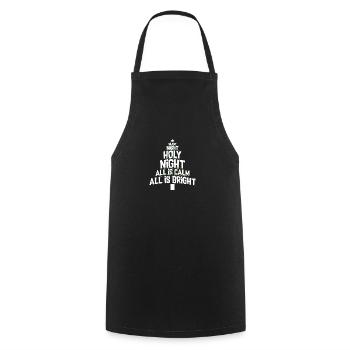 Christmas tree singing Christmas carols gift - Cooking Apron - black - Front - AI Model Male 185 dark (185cm)