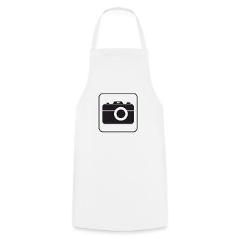 photo - Cooking Apron - white - Front - AI Model Male 185 dark (185cm)