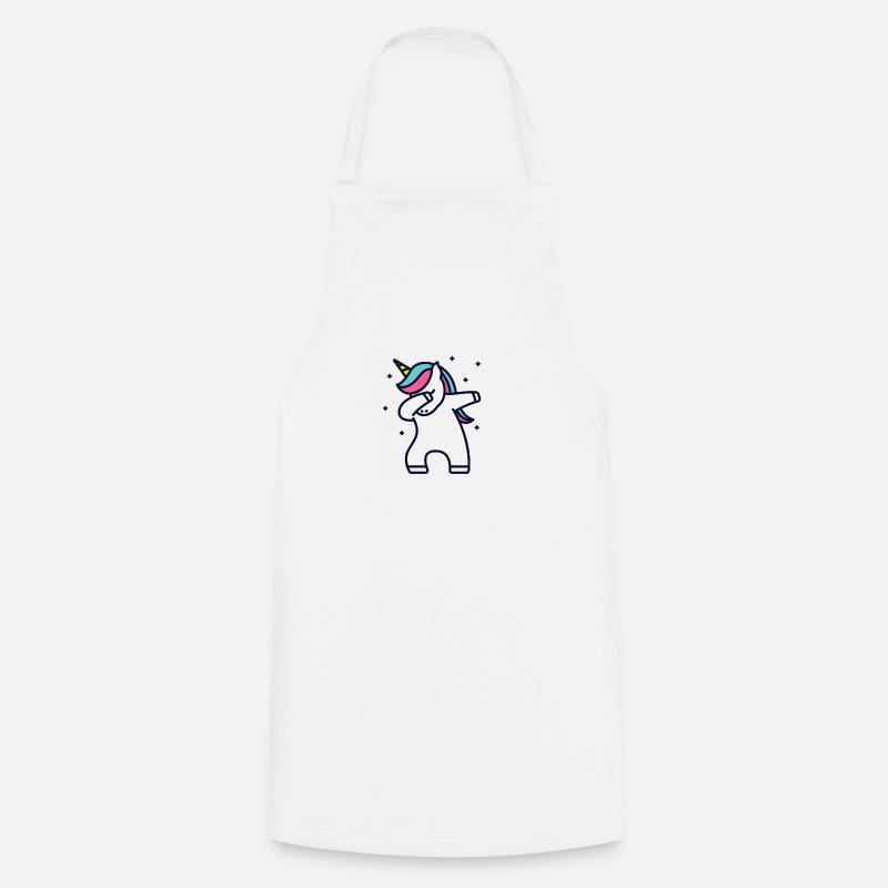 Unicorn Dab Dabbing Unicorn Gift - Cooking Apron - white