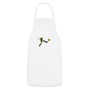 Fußballmotiv für Fußballfans Geschenk - Kochschürze - Weiß - Vorne - AI Model Male 185 dark (185cm)