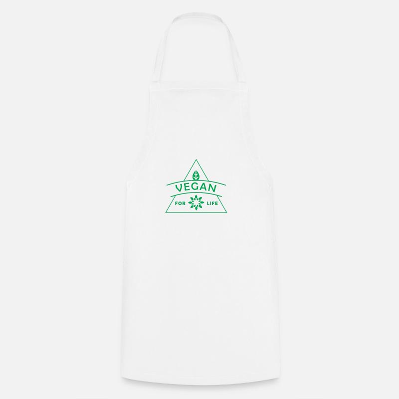 vegan gift - Cooking Apron - white