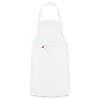 Butterfly heart - Cooking Apron - white - Front - AI Model Male 185 dark (185cm)