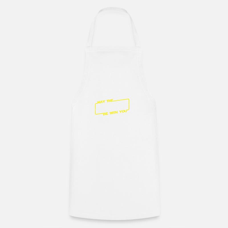 May the force be with you - science shirt - Cooking Apron - white