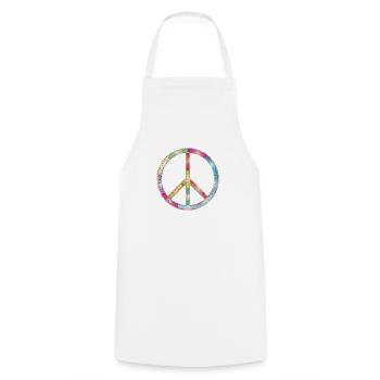 Peace - Kochschürze - Weiß - Vorne - AI Model Male 185 dark (185cm)