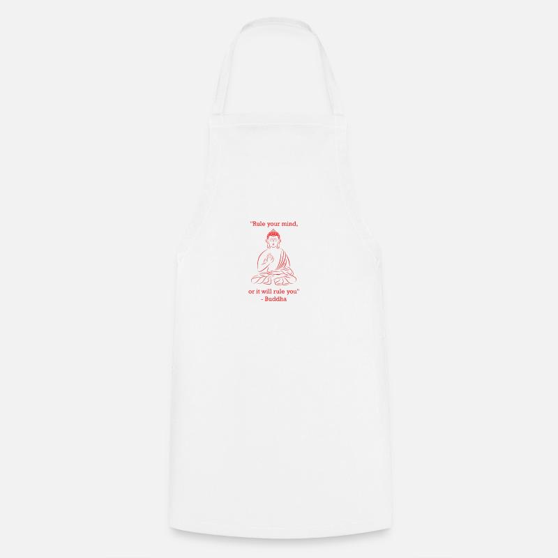 Buddha - "Verstand" - Cooking Apron - white