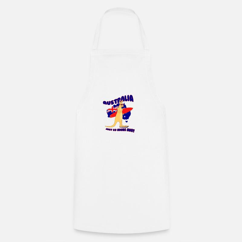 Surfing Kangaroo Australia - Cooking Apron - white