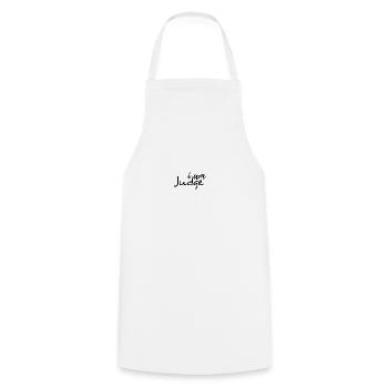 I am Judge - Cooking Apron - white - Front - AI Model Male 185 dark (185cm)