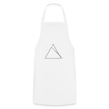 Triangle Linie - Kochschürze - Weiß - Vorne - AI Model Male 185 dark (185cm)