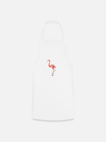 Flamingo auf einem Bein rosa modern - Kochschürze - Weiß