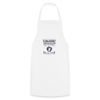 Fraîche éducation étoile Enseignant - Tablier de cuisine - blanc - Devant - AI Model Male 185 dark (185cm)