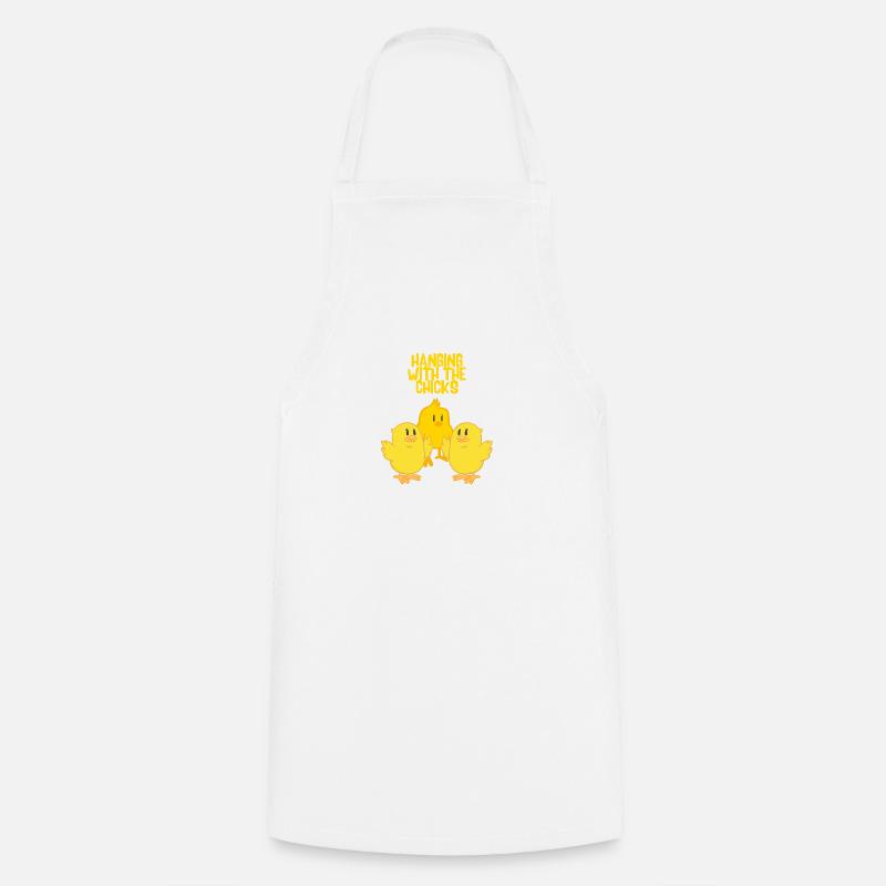Traîner avec les poussins - Tablier de cuisine - blanc