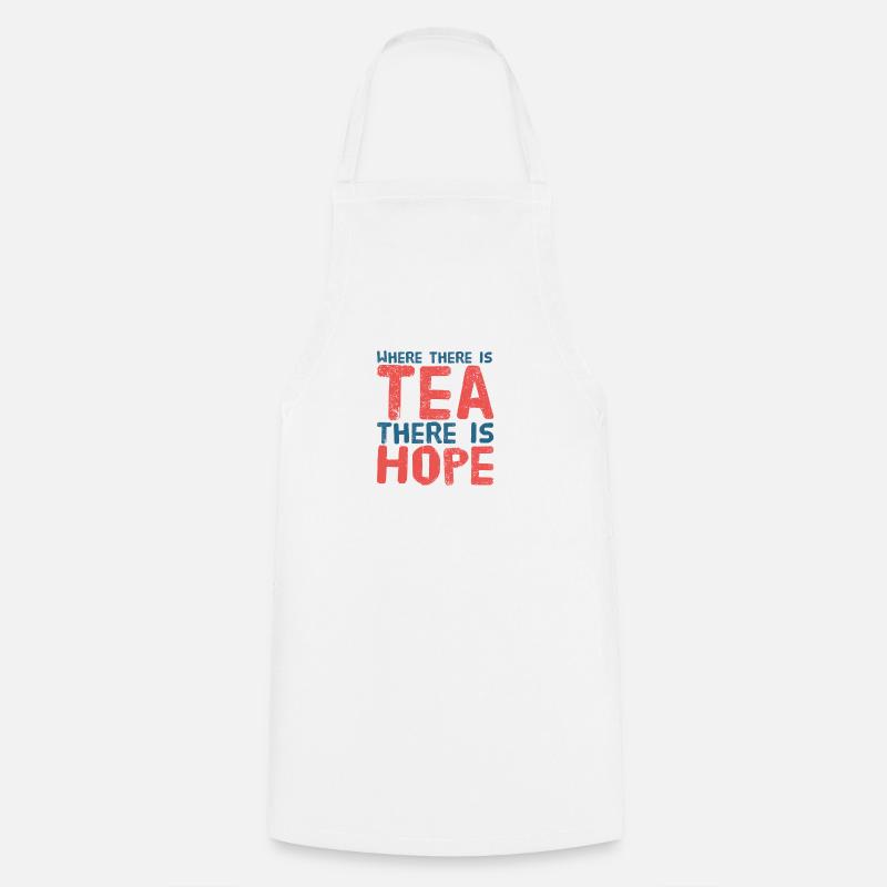 Tea Lover Shirt - Tea Lover's Gift - Cooking Apron - white