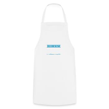 Funny Crazy Husband and Wife T-shirt - Cooking Apron - white - Front - AI Model Male 185 dark (185cm)