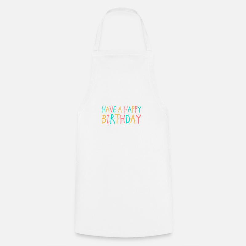 Happy Birthday Geschenk Geschenkidee - Kochschürze - Weiß