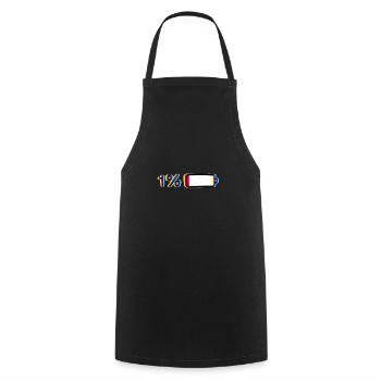 Low battery - Cooking Apron - black - Front - AI Model Male 185 dark (185cm)