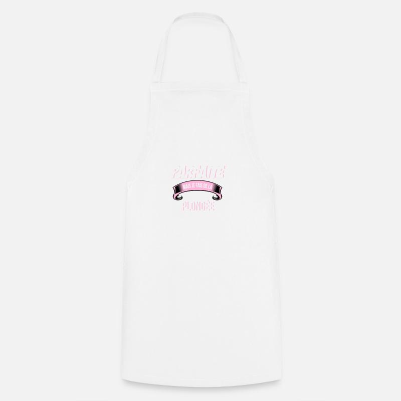 Plonge e cadeau humour - Tablier de cuisine - blanc