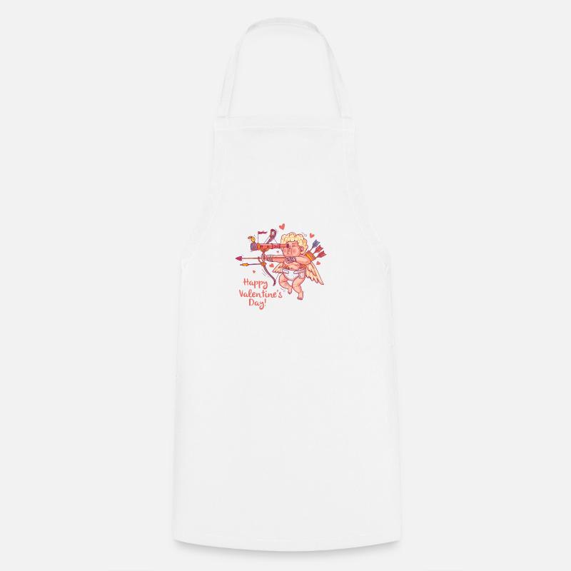 Armor with bow and arrow spreads love - Cooking Apron - white