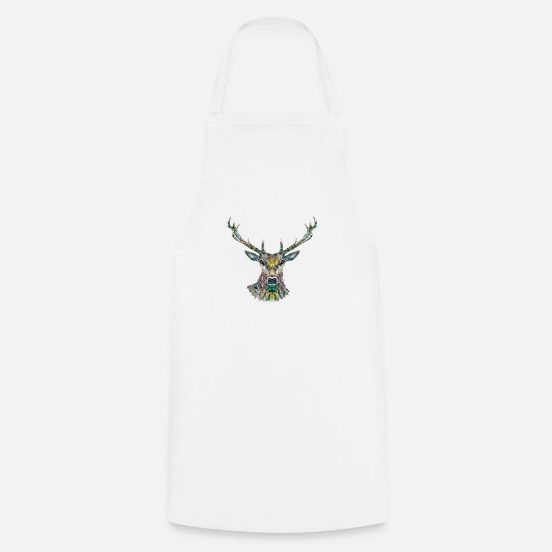 deer - Cooking Apron - white