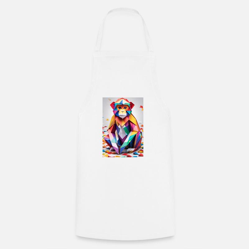 Rainbow Monkey - Cooking Apron - white