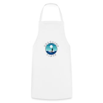 Paddling Vibes -retro- Paddle Boarder - Cooking Apron - white - Front - AI Model Male 185 dark (185cm)