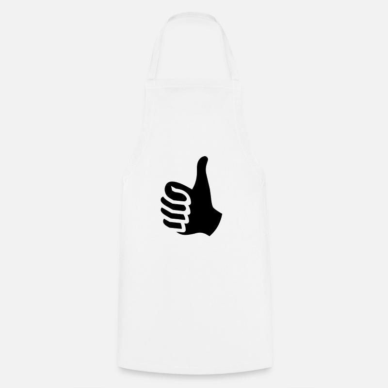 Pouces vers le haut - Tablier de cuisine - blanc