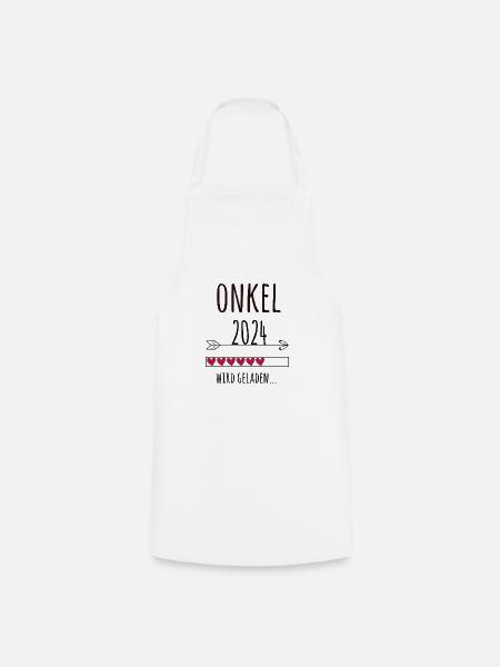 Onkel 2024 Schwangerschaft Geschenk - Kochschürze - Weiß