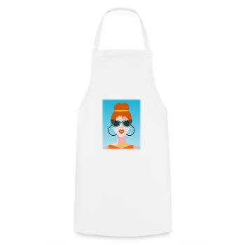 WIFE. DAUGHTER. ADOLESCENT. WOMEN'S DAY - Cooking Apron - white - Front - AI Model Male 185 dark (185cm)