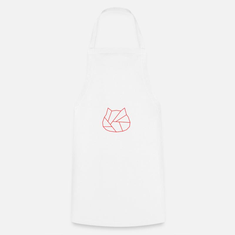 Chat | Logo | Neutre - Tablier de cuisine - blanc
