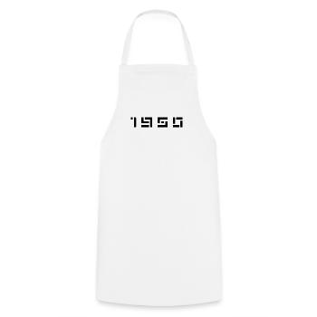 Year of Birth Birth Born In - Made in 1950 - Cooking Apron - white - Front - AI Model Male 185 dark (185cm)