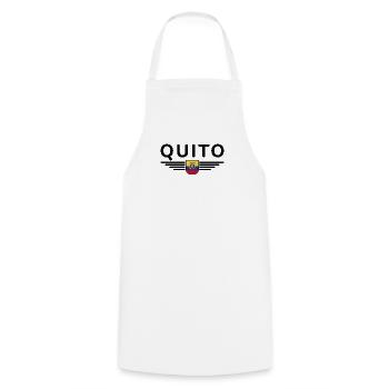 Quito Équateur Fans T-Shirt Design - Tablier de cuisine - blanc - Devant - AI Model Male 185 dark (185cm)