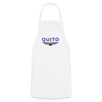 Quito Ecuador Fans T-Shirt Design - Cooking Apron - white - Front - AI Model Male 185 dark (185cm)