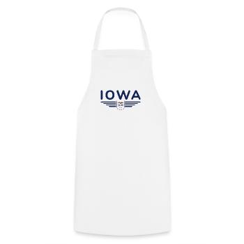 Iowa Fan T-Shirt – Your State! - Cooking Apron - white - Front - AI Model Male 185 dark (185cm)