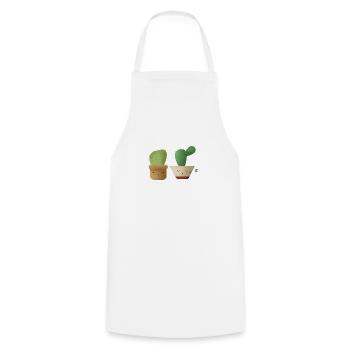 cactus best friends v2 - Cooking Apron - white - Front - AI Model Male 185 dark (185cm)
