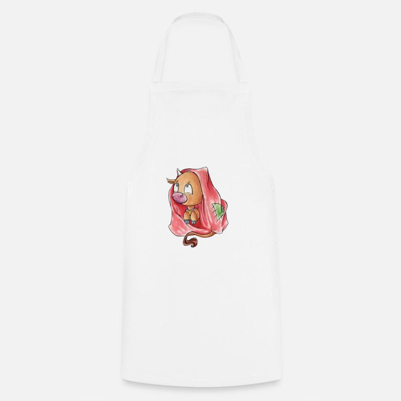 Zodiac: Taurus - Cooking Apron - white