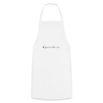all you need is less - Cooking Apron - white - Front - AI Model Male 185 dark (185cm)