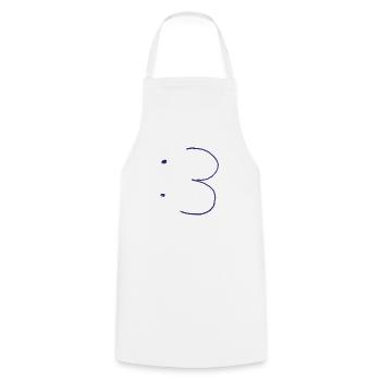 :3 shitty Design 16 - Kochschürze - Weiß - Vorne - AI Model Male 185 dark (185cm)