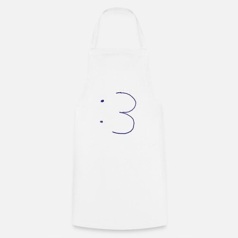 :3 shitty Design 16 - Kochschürze - Weiß