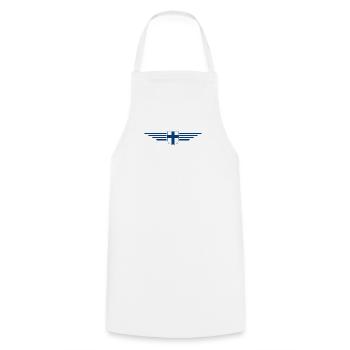 Conception de t-shirts en Finlande – Nordic Style & Nature - Tablier de cuisine - blanc - Devant - AI Model Male 185 dark (185cm)